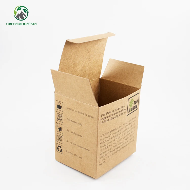 eco friendly custom made brown kraft paper folding gift box