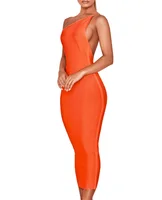2019 New style Orange One Shoulder Bandage Dress Flattering Midi Length Party Bodycon Dresses
2019 New style Orange One Shoulder Bandage Dress Flattering Midi Length Party Bodycon Dresses