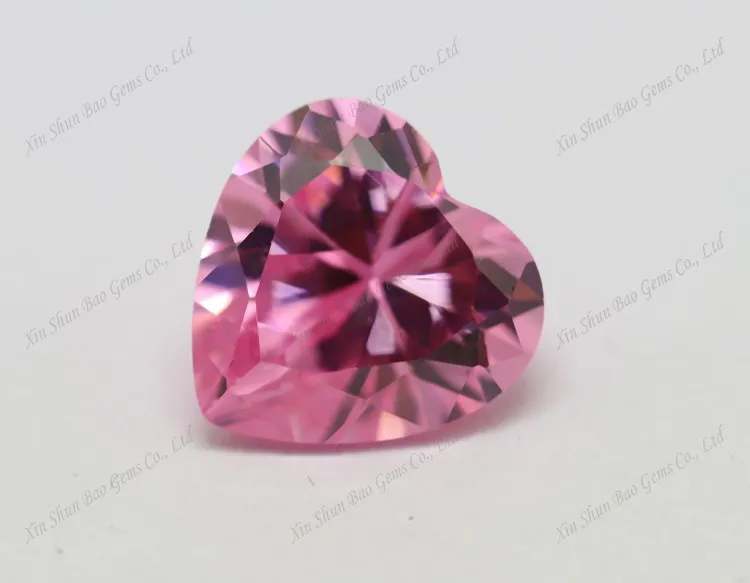 6*6mm Strong sparkling pink aaa cubic zirconia artificial gem