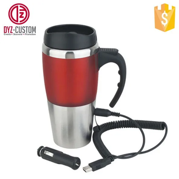 Usb Heated Stainless Steel Travel Mug 16oz Heated Thermal Travel Mug