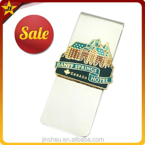 business gift custom logo money and flat paper metal clip