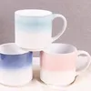 Retro variable glaze pink light green purple semi color 450ml stackable ceramic coffee cup mug for Spring 2020 W0703