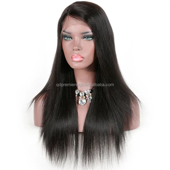 Overnight Delivery Indian Remy Human Hair Straight 360 Lace Frontal Wig