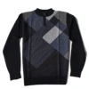 2019 Fashion 100% polyester Cotton custom Zipper 1/4 zipper O-neck Irregular plaid patterns Autumn and winter Sweater