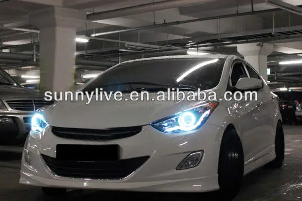 For Hyundai Avante I Elantra Angel Eyes Led Head Lights Bi Xenon