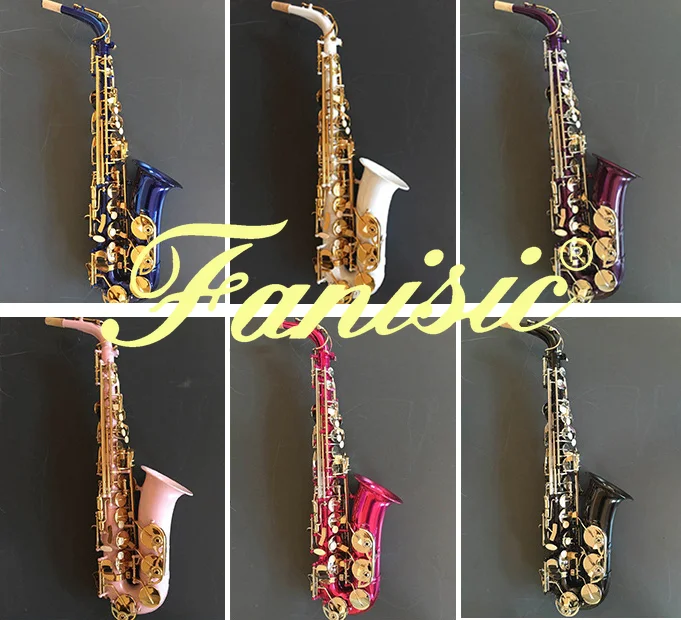 Hot Sale Pink Body Colored Alto Saxophone Price With Gold Keys And Sax