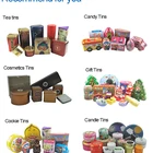 Tin Box Tea Custom Small Round Cookie Candy Can Tins