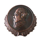 china handmade rounded head portrait antique red copper handicrafts metal sculpture