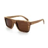 September Purchasing Festival Six Color Options Zebra Hinge Recycled Wood Sunglasses with Polarized Lens