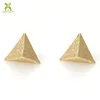 Fashion style 18k gold jewelry stone triangle earring stud