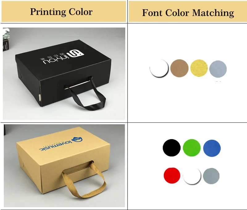 kraft paper gift box black / yellow foldable packaging box for