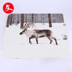 Chinese suppliers hot selling beautiful print lambs wool snow blanket deer