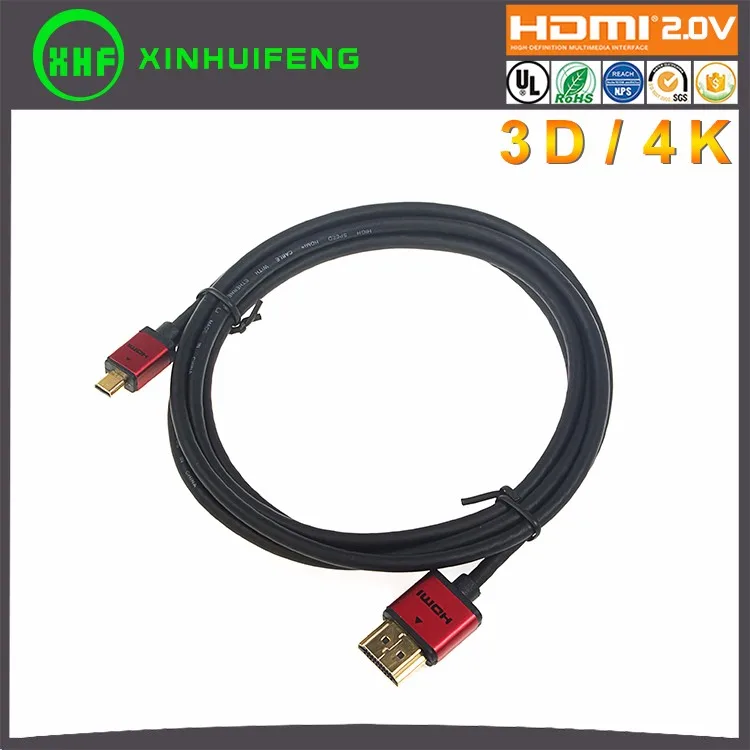 OEM Length Gold Plated HDMI Male to Type D Micro Female Cable supporting 1080P - ANKUX.COM