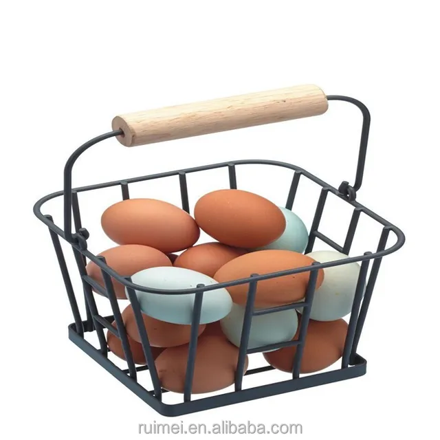 elegant metal wire egg basket wholesale