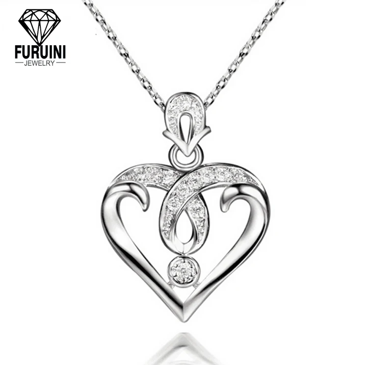High Quality 925 Sterling Silver Zircon Engagement Wedding Heart Shape Pendent Necklace, Silver color
High Quality 925 Sterling Silver Zircon Engagement Wedding Heart Shape Pendent Necklace, Silver color
