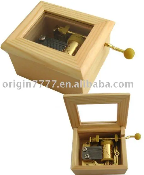 18 note handcrank wooden music box for children toy