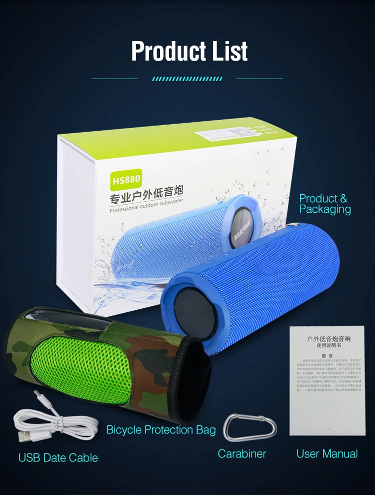 Newest Super Bass Desktop Ipx5 Sports Handsfree Portable Waterproof Outdoor Mini True Wireless Speaker - ANKUX.COM