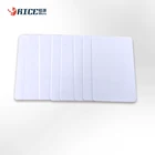 RFID NFC white pvc plastic smart card with hole for hotel school etc.