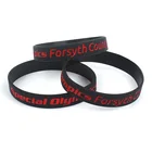 Gifts Supplier Design Custom Debossed Brand Name Logo Soft Rubber Silicone Sports Bracelets for Men