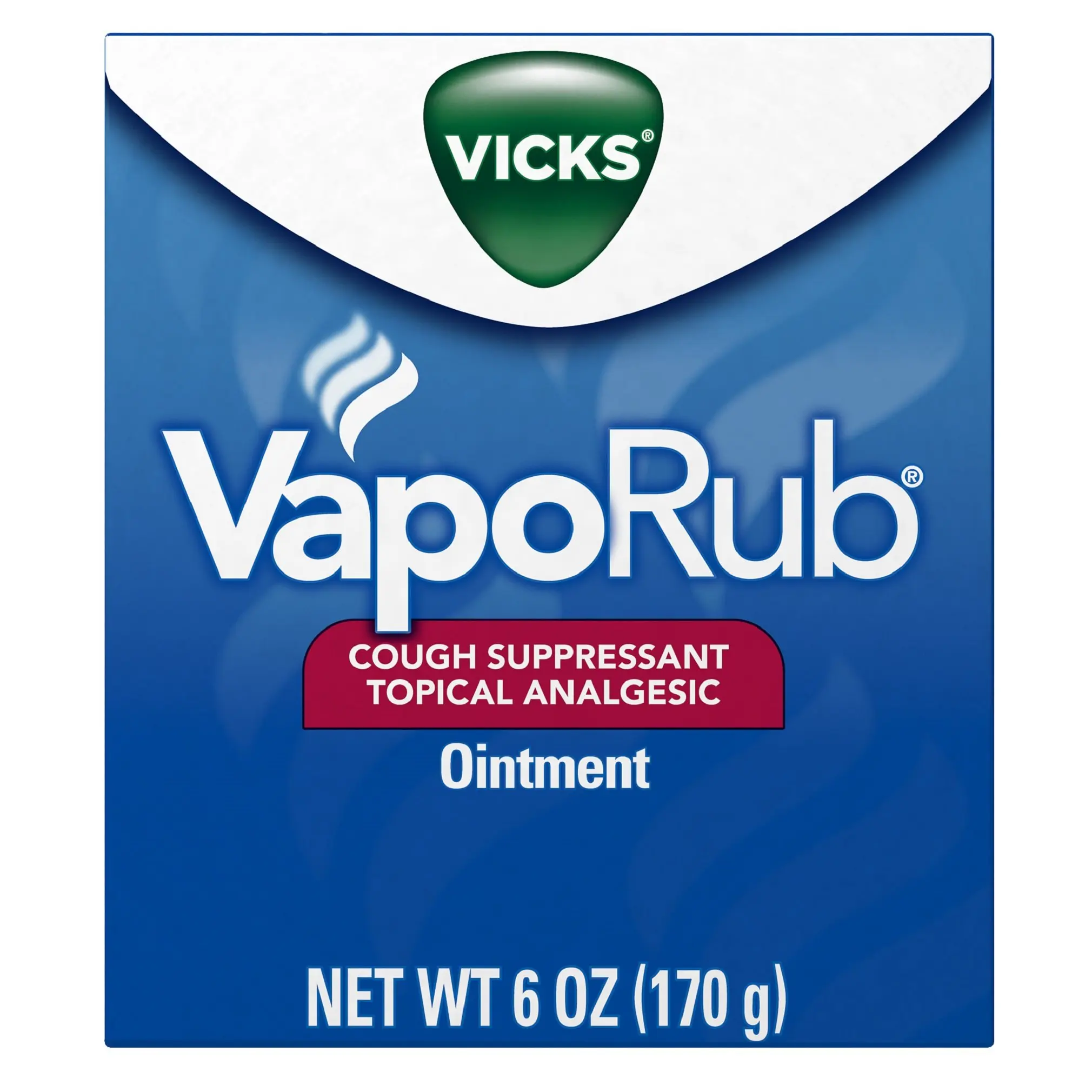 vicks vaporub soothing chest rub cough suppressant ointment, 6