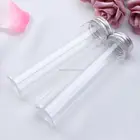 Transparent Bottom Transparent Plastic Flat Bottom Test Tube with Metal Cap
