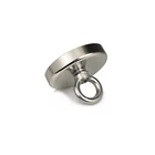 330 lbs Pulling Force Super Strong Neodymium Countersunk Hole and Eyebolt Fishing Magnet with 100 feet Rope and clip