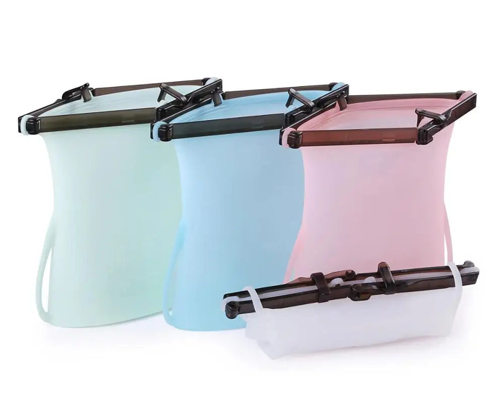 Food Grade Food Vacuum Seal Bag, Reusable Silicone Food Storage Bag, Clear light blue;clear quartz pink;clear cyan;clear
Food Grade Food Vacuum Seal Bag, Reusable Silicone Food Storage Bag, Clear light blue;clear quartz pink;clear cyan;clear