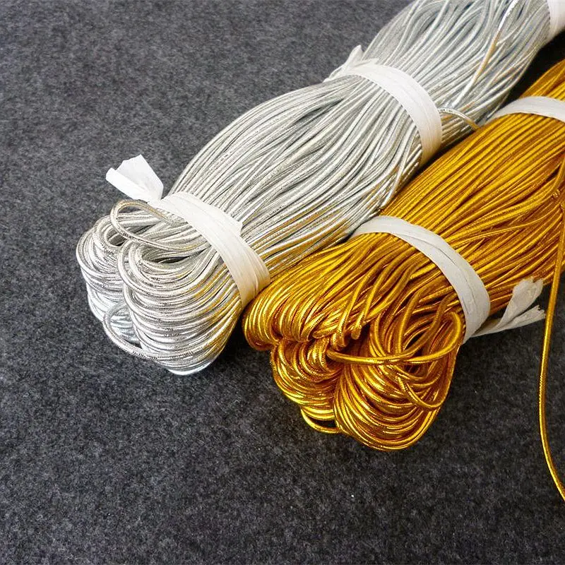 1mm Gold silver round rubber cord rope elastic cord String gold thread wedding Invitation Tag string 100Meter/Roll
1mm Gold silver round rubber cord rope elastic cord String gold thread wedding Invitation Tag string 100Meter/Roll