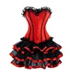 Burlesque Corset Tutu Fancy Dress Costume Red Plus Size AA328