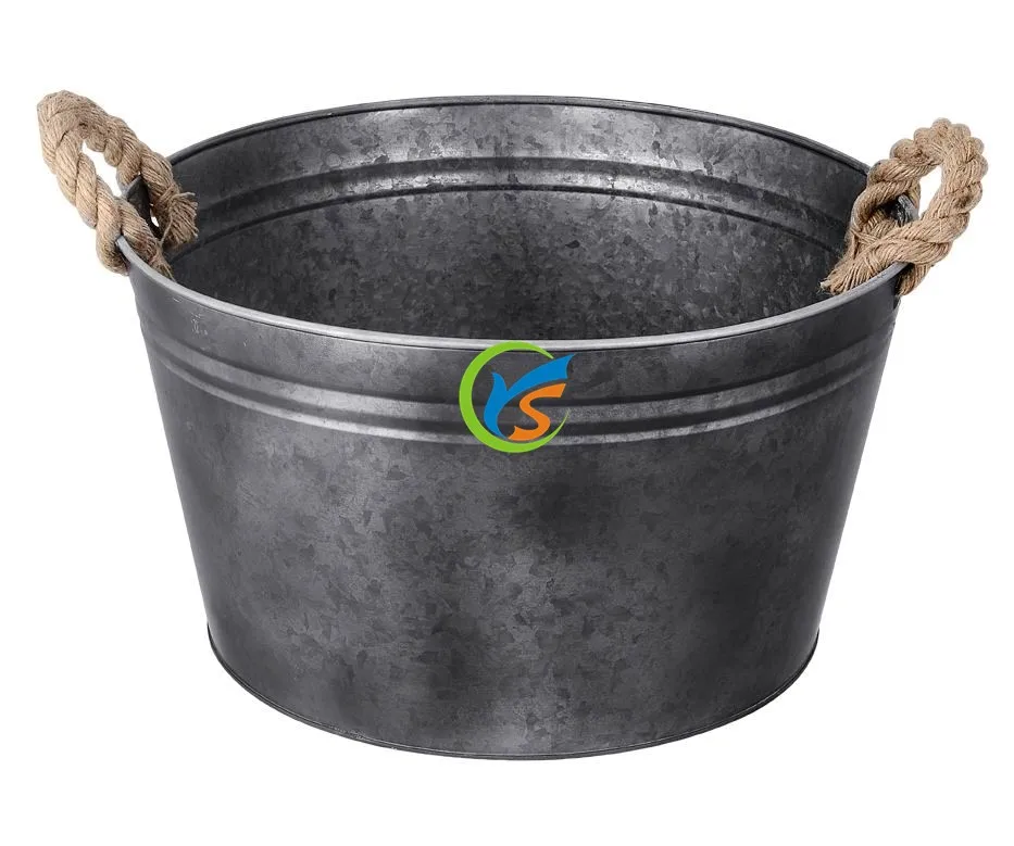 Latest Metal Large Ice Bucket With Rope Handle Buy Ice Bucket,Large Ice Buckets,Metal Large