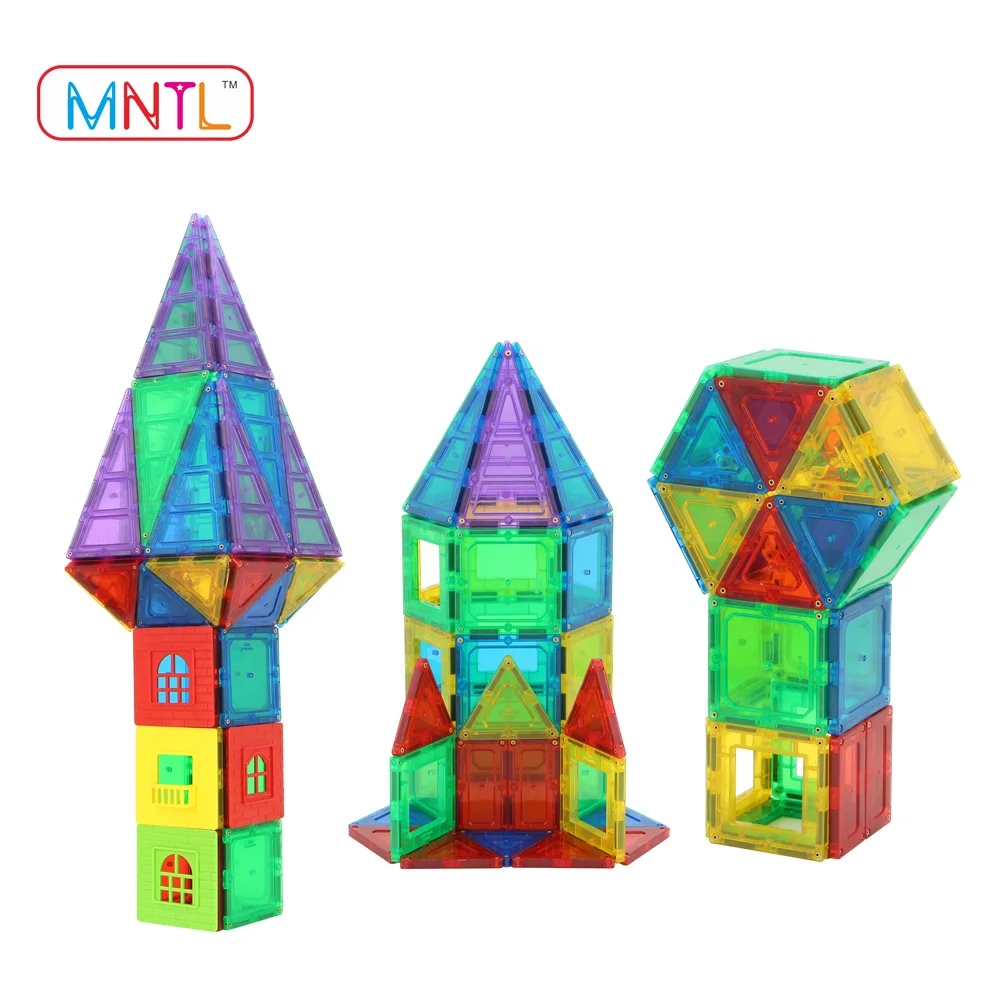 120 piece magnetic tiles magnetic building blocks toys for kids
