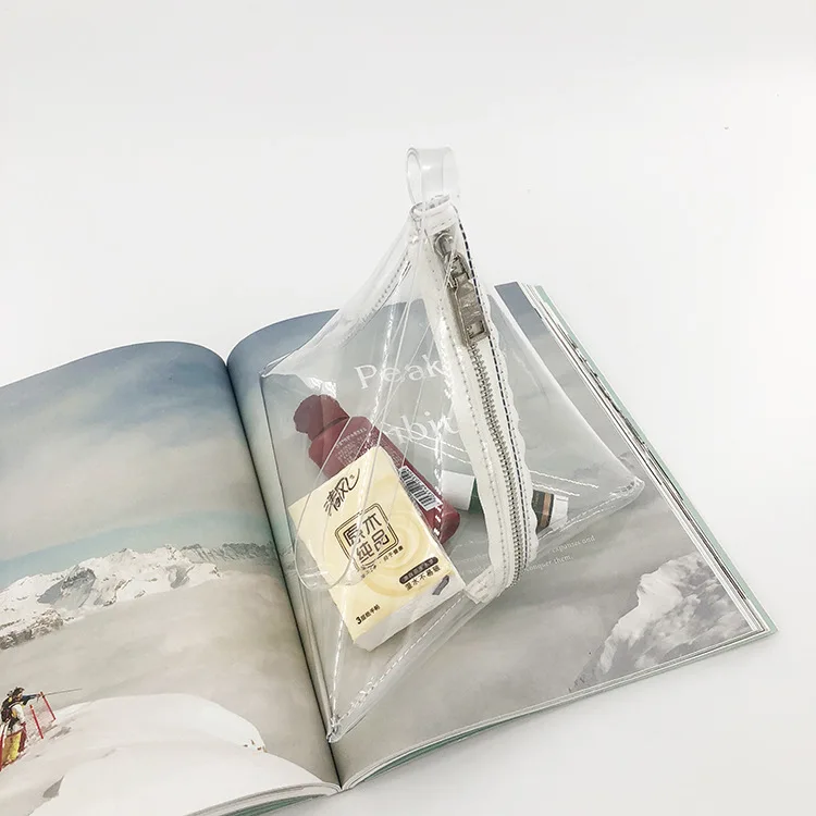 Geometry Triangle dumplings shaped coin purse transparent laser jelly bag, As picture show
Geometry Triangle dumplings shaped coin purse transparent laser jelly bag, As picture show