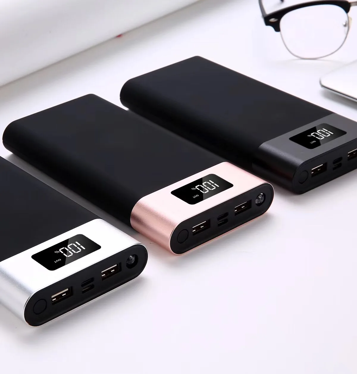 Type C USB LED display Mobile Phone charger powerbank fast charging 20000 power banks 20000mah high capacity power bank - ANKUX.COM