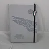 Classic Notebook with Pen - A5 Wide Ruled Leather Hardcover Writing Notebook 100 Sheets / 200 Pages - Perfect Journals to Write