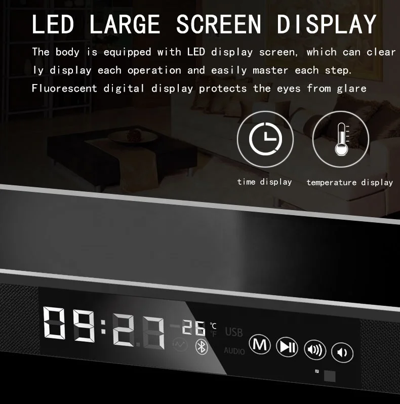 Remote Control Home Theatre System Speaker Bluetooth Sound Bar with Subwoofer - ANKUX.COM