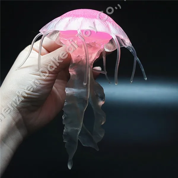Ecofriendly Squeeze Silicone Jellyfish Toy For Aquarium Decoration