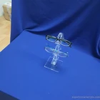 Clear Acrylic Eyeglasses Frame Riser with 3 frames Perspex Eyewear Floor Display Stand