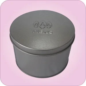 round gift & tool empt metal tin box