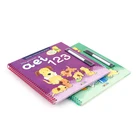 Spiral binding hardcover book children learn book with Wipe-clean pen