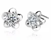 plum blossoms women earrings fashion jewelry silver stud earring