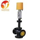 Three way motorized globe modulating valve