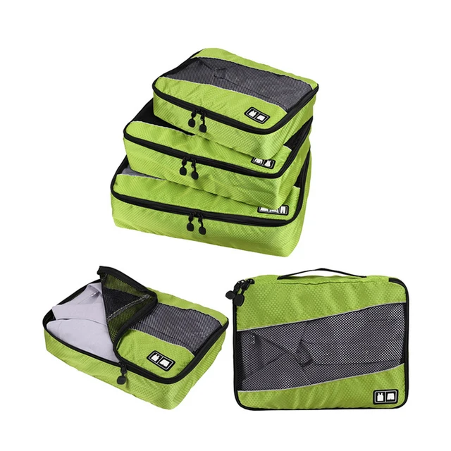 cubes set large travel luggage organizer 4 cubes 1 laundry pouch