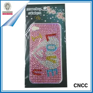 2015 acrylic rhinestone gem stickers mobile phone acryl sticker