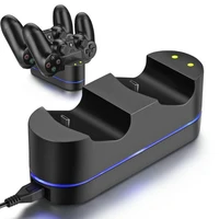 

100% Brand-new 5V PS4 LED Indicator Dual USB Controller Fast Charging Station Dock Charger for Playstation4 PS4