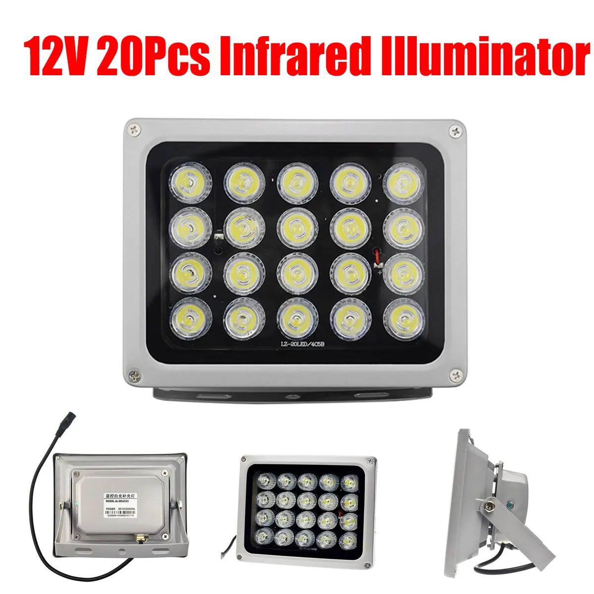 Free Shipping 12V 90 Degree 20 LEDs IR Infrared Light Lamp IP65 850nm Waterproof Night Vision Infrared for Home CCTV Security
Free Shipping 12V 90 Degree 20 LEDs IR Infrared Light Lamp IP65 850nm Waterproof Night Vision Infrared for Home CCTV Security