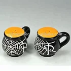 Cute Halloween spider net ceramic Salt and Pepper Shakers kitchen spice seasoning tools Home decoration