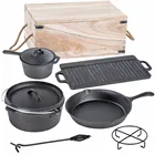 metal cast iron dutch oven camping set