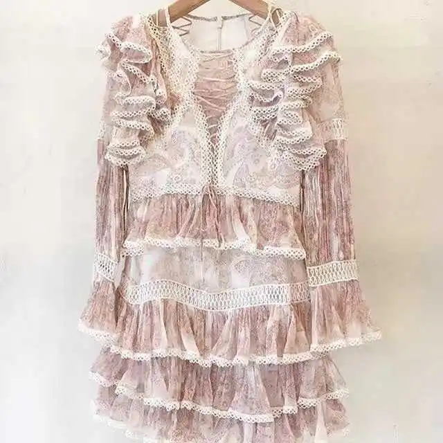 Ruffled Asymmetric Ruffled Dress pink floral embroidered lace sexy crossing lace up tiered pleated mini evening party dress, Picture
Ruffled Asymmetric Ruffled Dress pink floral embroidered lace sexy crossing lace up tiered pleated mini evening party dress, Picture