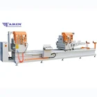 Double head cutting saw for PVC and Aluminum window and door profile with digital displayer