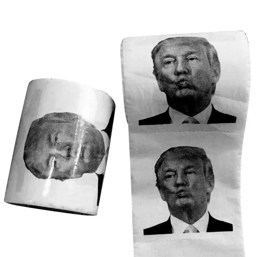 Хорошее качество Дональд Трамп печатных 3ply бумага Туалет прокатки с коробкой